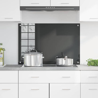 Kitchen Backsplash Dark grey 90 x 60 x 0.6 cm Tempered Glass