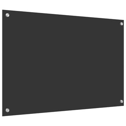 Kitchen Backsplash Dark grey 90 x 60 x 0.6 cm Tempered Glass