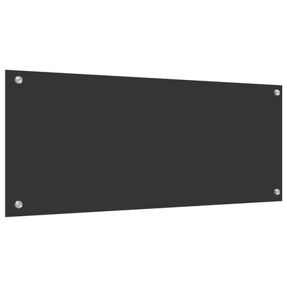 Kitchen Backsplash Dark grey 100 x 40 x 0.6 cm Tempered Glass