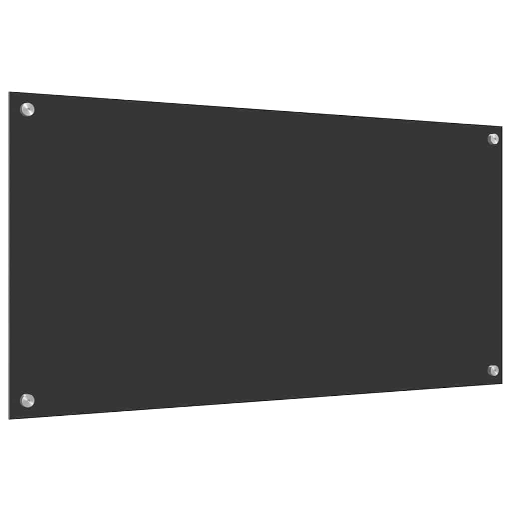 Kitchen Backsplash Dark grey 100 x 50 x 0.6 cm Tempered Glass