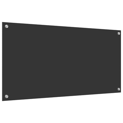 Kitchen Backsplash Dark grey 100 x 50 x 0.6 cm Tempered Glass