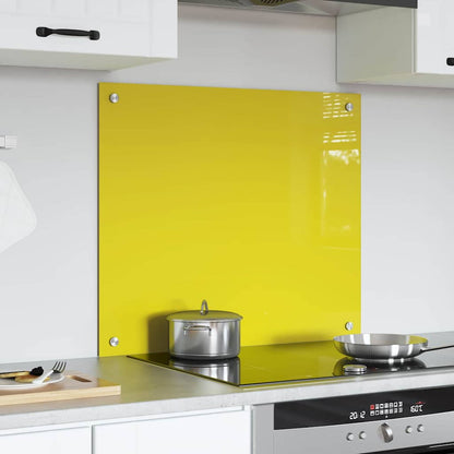 Kitchen Backsplash Yellow 70 x 60 x 0.6 cm Tempered Glass
