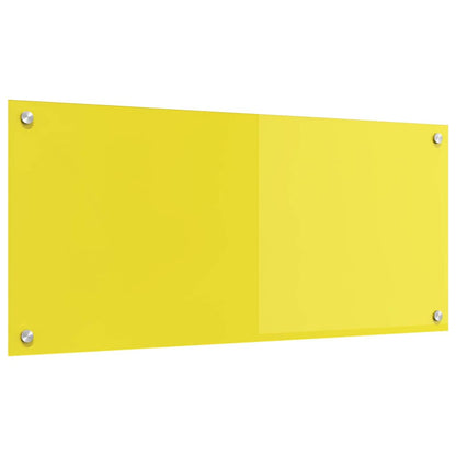 Kitchen Backsplash Yellow 90 x 40 x 0.6 cm Tempered Glass