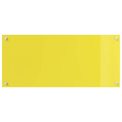 Kitchen Backsplash Yellow 90 x 40 x 0.6 cm Tempered Glass