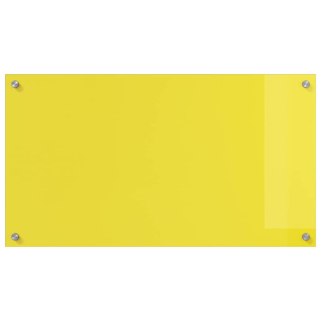 Kitchen Backsplash Yellow 90 x 50 x 0.6 cm Tempered Glass