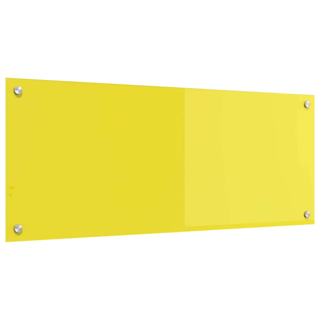 Kitchen Backsplash Yellow 100 x 40 x 0.6 cm Tempered Glass
