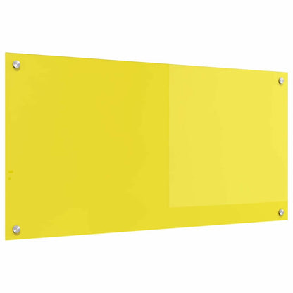 Kitchen Backsplash Yellow 100 x 50 x 0.6 cm Tempered Glass