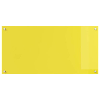 Kitchen Backsplash Yellow 100 x 50 x 0.6 cm Tempered Glass