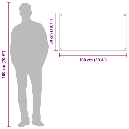 Kitchen Backsplash Yellow 100 x 50 x 0.6 cm Tempered Glass