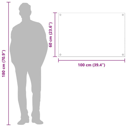 Kitchen Backsplash Yellow 100 x 60 x 0.6 cm Tempered Glass