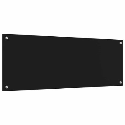 Kitchen Backsplash Black 110 x 40 x 0.6 cm Tempered Glass