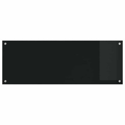 Kitchen Backsplash Black 110 x 40 x 0.6 cm Tempered Glass