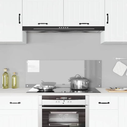 Kitchen Backsplash Light grey 110 x 40 x 0.6 cm Tempered Glass