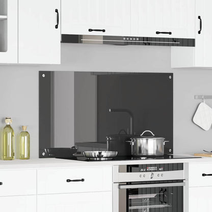 Kitchen Backsplash Dark grey 110 x 60 x 0.6 cm Tempered Glass