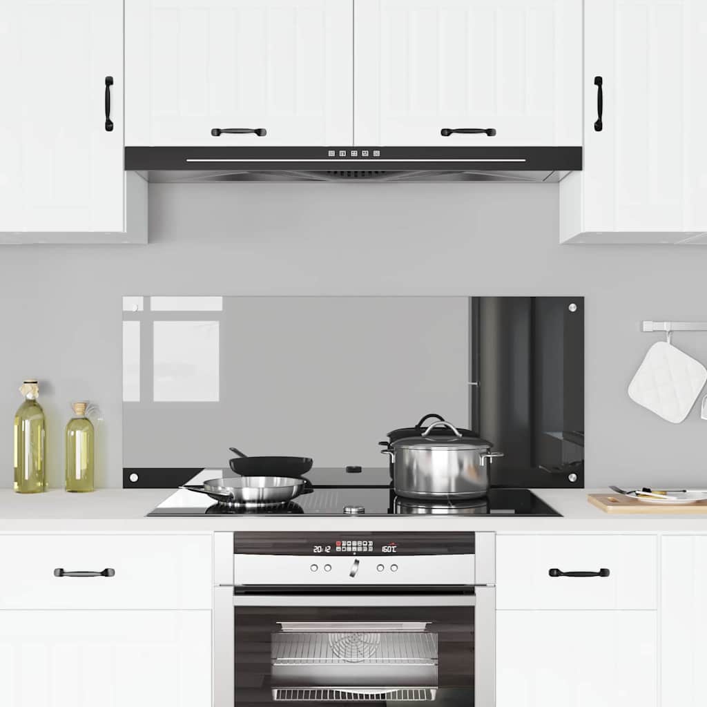 Kitchen Backsplash Dark grey 120 x 50 x 0.6 cm Tempered Glass