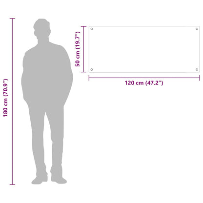 Kitchen Backsplash Dark grey 120 x 50 x 0.6 cm Tempered Glass