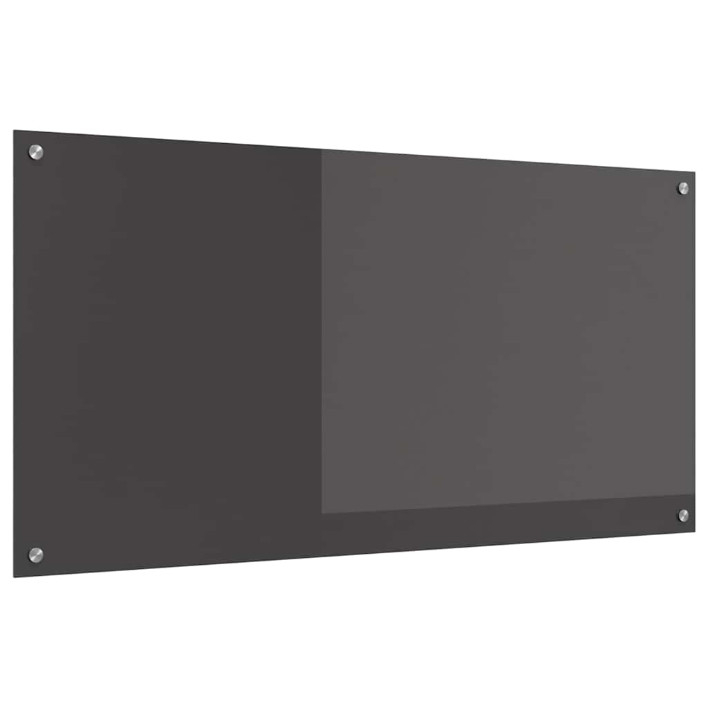 Kitchen Backsplash Dark grey 120 x 60 x 0.6 cm Tempered Glass