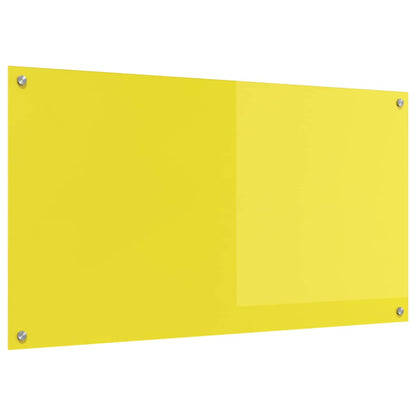 Kitchen Backsplash Yellow 110 x 60 x 0.6 cm Tempered Glass
