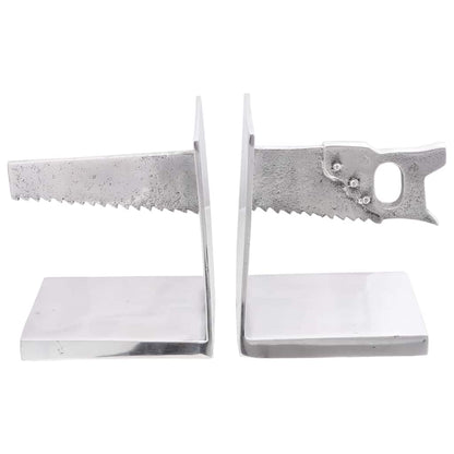Bookends 2 pcs Silver 11 x 14 x 17.5 cm Aluminium