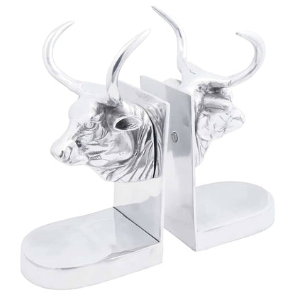 Bookends 2 pcs Silver 17 x 15 x 27 cm Aluminium