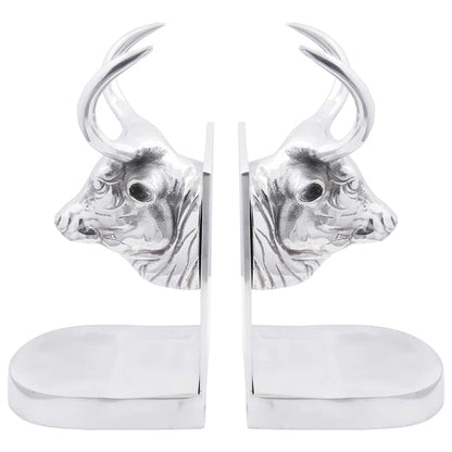 Bookends 2 pcs Silver 17 x 15 x 27 cm Aluminium