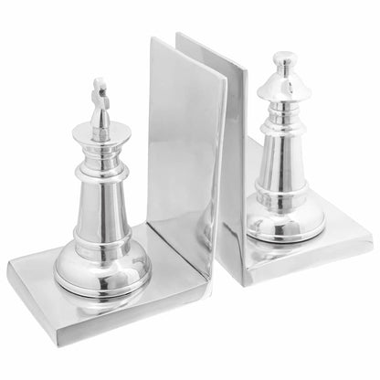 Bookends 2 pcs Silver 11 x 12 x 19.5 cm Aluminium