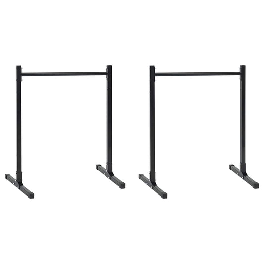 Dip Stations 2 pcs Black 109 x 90 x 105 cm Powder-coated steel