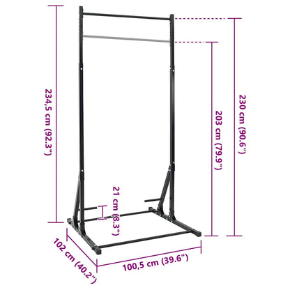 Pull-Up Bar Station Manual Black 101 x 102 x 235 cm