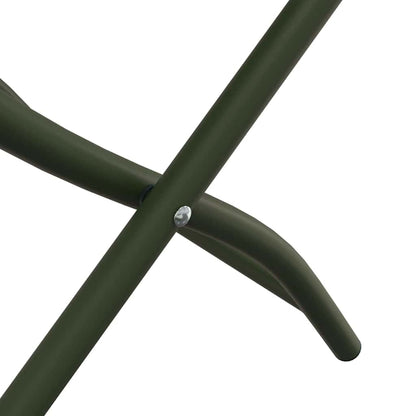 Garden Folding Chair Folding 2 pcs Green 55 x 56.5 x 91cm Steel
