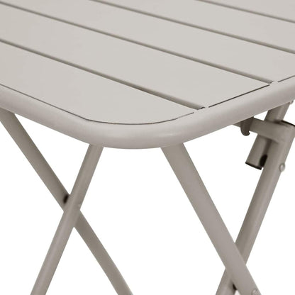 Garden Table Folding Beige 55 x 55 x 73 cm Powder-coated Steel
