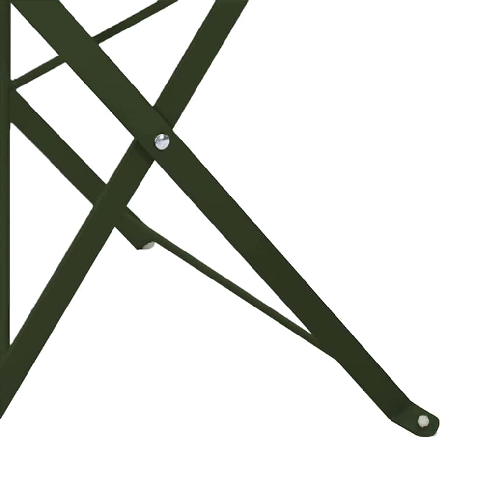 Garden Folding Chair Folding 2 pcs Green 42 x 46 x 82cm Steel