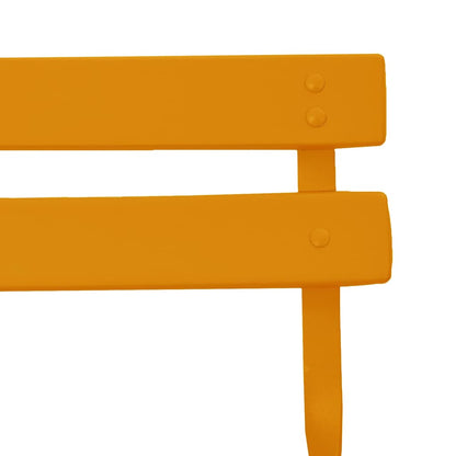 Garden Folding Chair Folding 2 pcs Mustard 42 x 46 x 82cm Steel