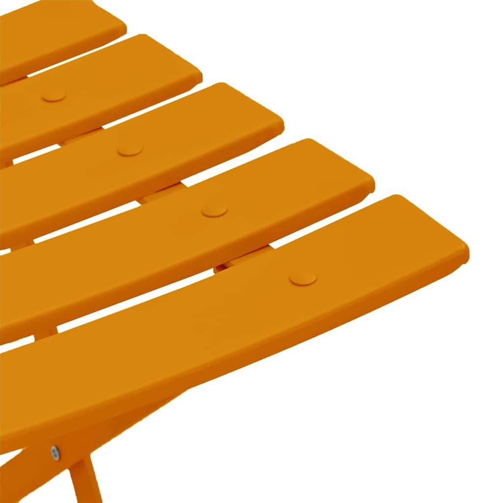 Garden Folding Chair Folding 2 pcs Mustard 42 x 46 x 82cm Steel