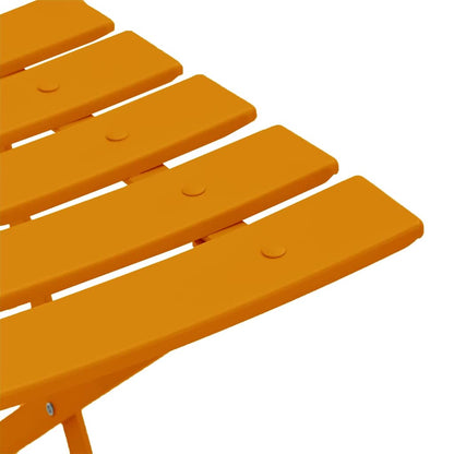 Garden Folding Chair Folding 2 pcs Mustard 42 x 46 x 82cm Steel
