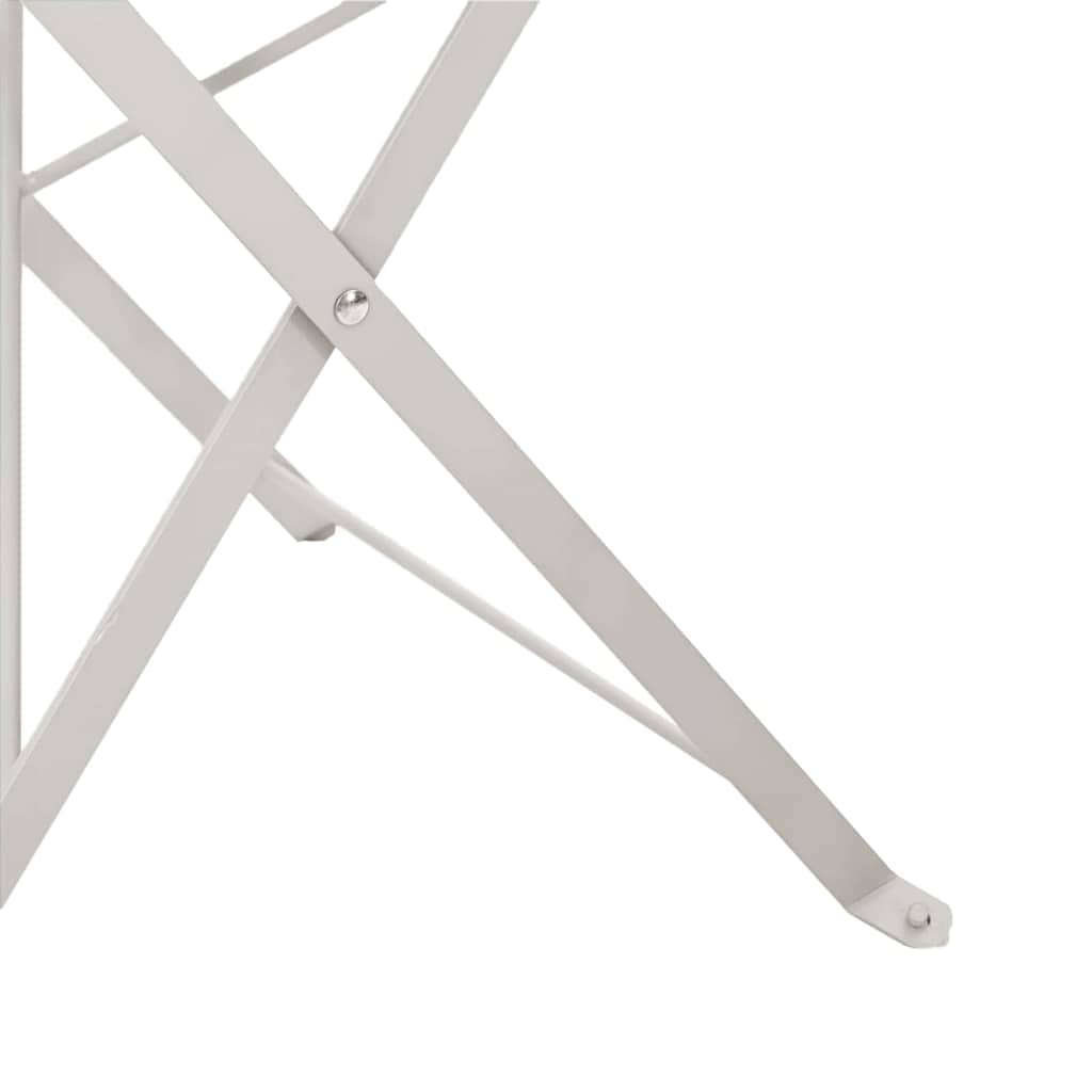 Garden Folding Chair Folding 2 pcs Beige 42 x 46 x 82cm Steel