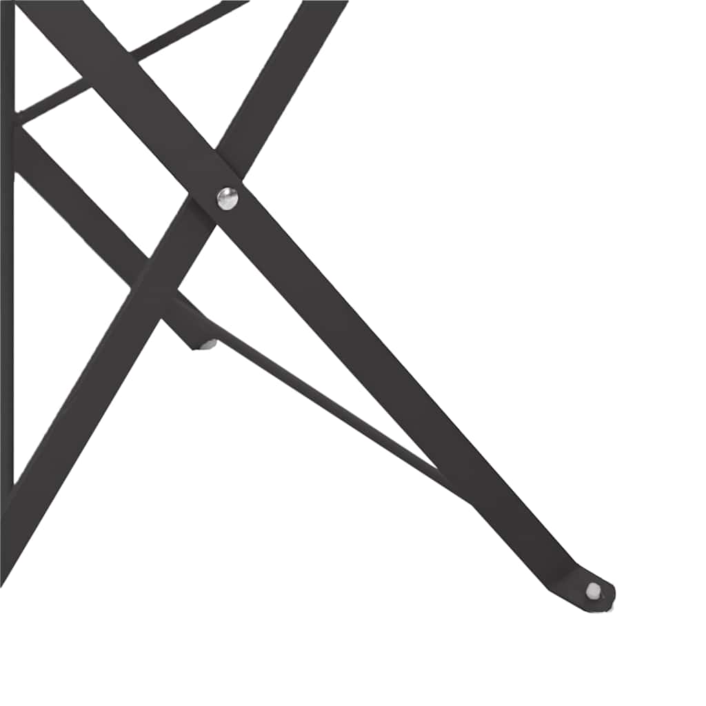 Garden Folding Chair 2 pcs Anthracite 42 x 46 x 82cm Steel