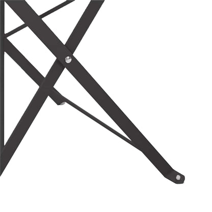Garden Folding Chair 2 pcs Anthracite 42 x 46 x 82cm Steel