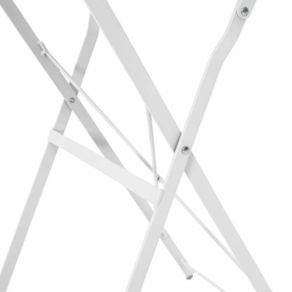 Bistro Table Folding White Ø50x71 cm Powder-coated Steel
