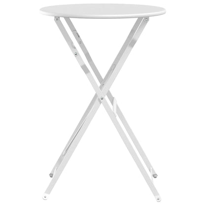 Bistro Table Folding White Ø50x71 cm Powder-coated Steel