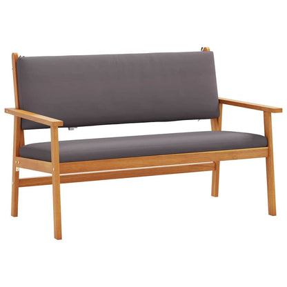 Garden Sofa Set with Cushion 2 pcs Brown Solid Acacia wood