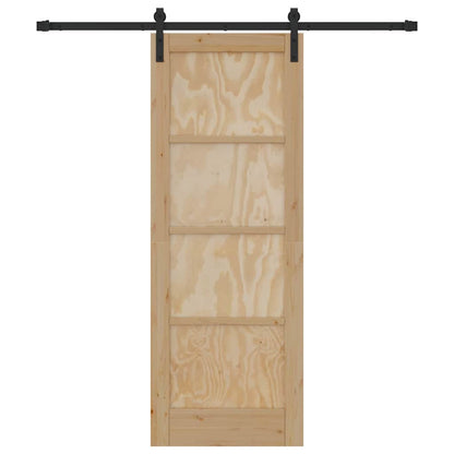 Sliding Door Manual Natural and black 73.5 x 198.5 cm