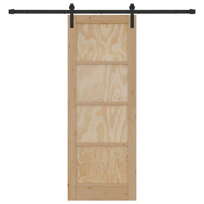 Sliding Door Manual Natural and black 73.5 x 198.5 cm