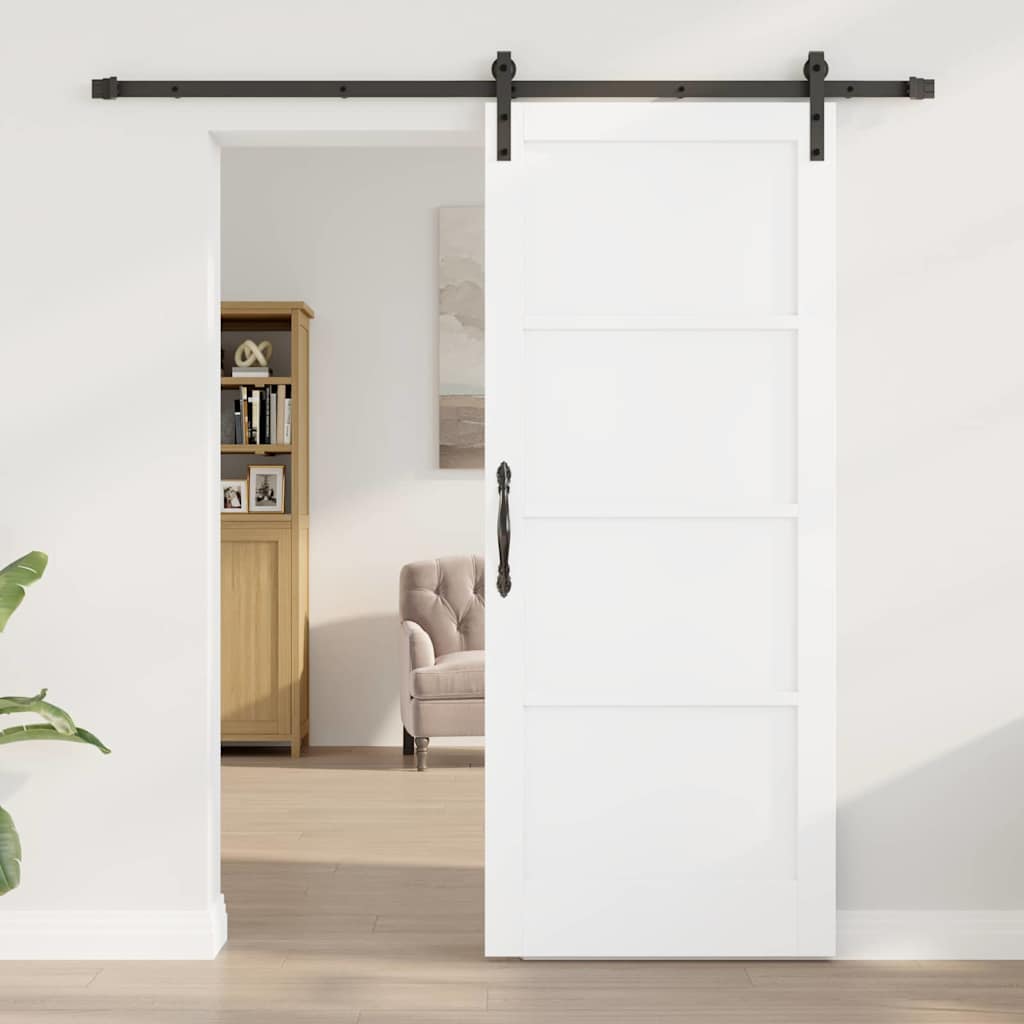 Sliding Door Manual White and black 83 x 202 cm