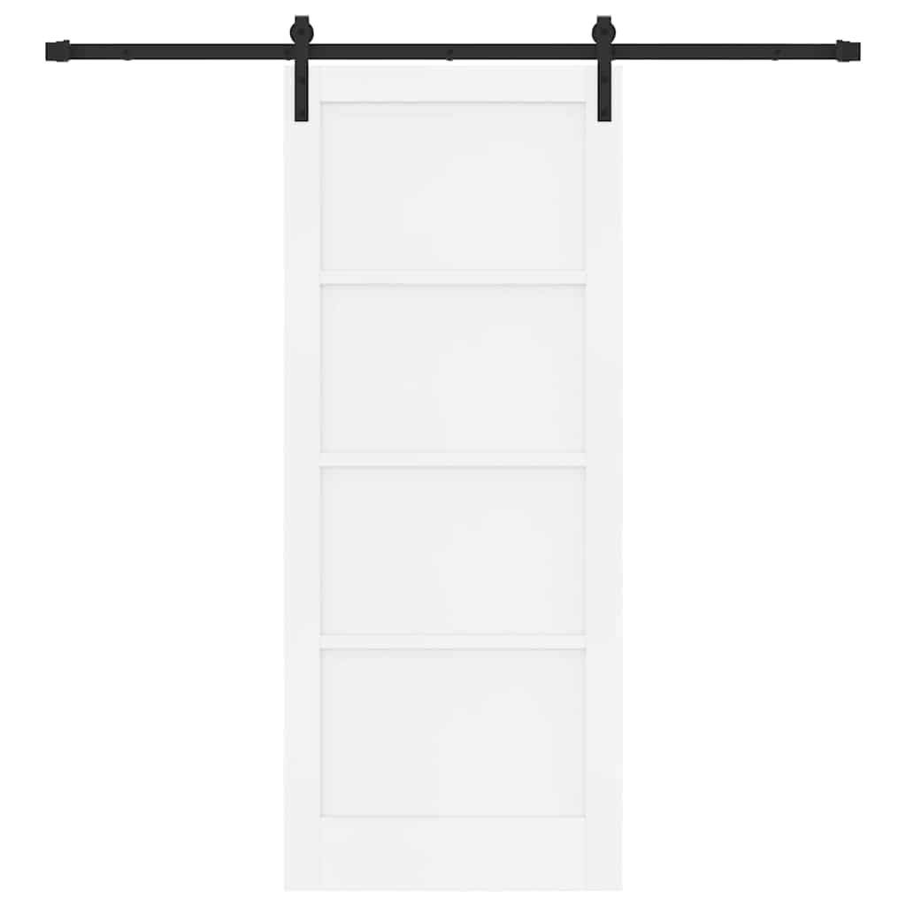 Sliding Door Manual White and black 83 x 202 cm