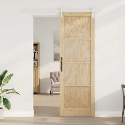 Sliding Door Manual Natural and white 78 x 232 cm
