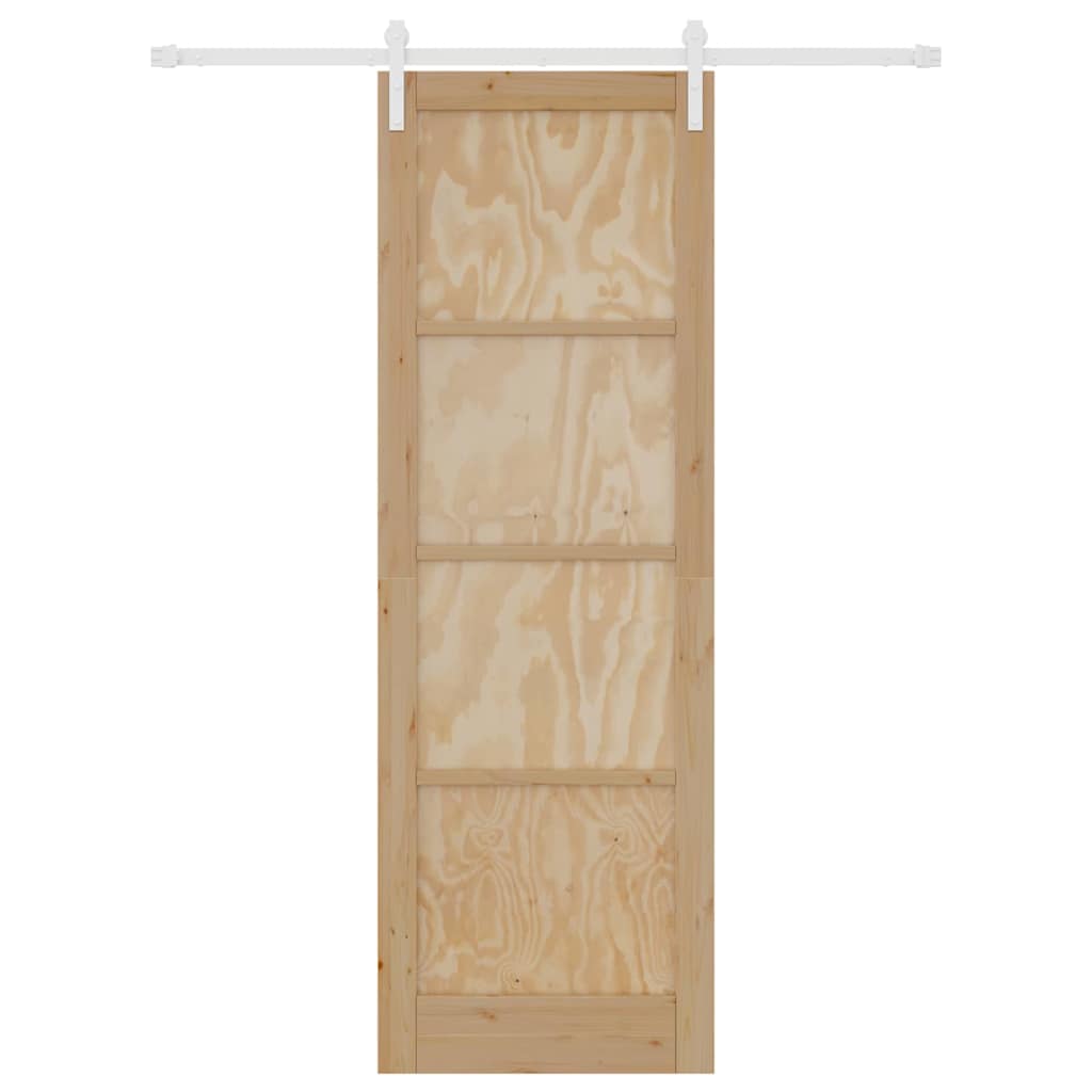 Sliding Door Manual Natural and white 78 x 232 cm