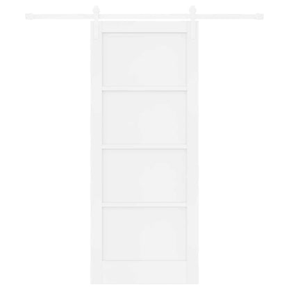 Sliding Door Manual White 83 x 202 cm Solid pine wood and steel