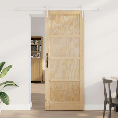 Sliding Door Manual Natural and white 83 x 211 cm