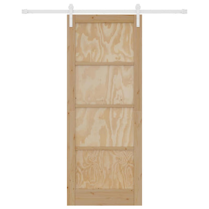 Sliding Door Manual Natural and white 83 x 211 cm