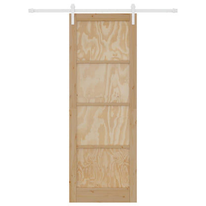Sliding Door Manual Natural and white 83 x 232 cm